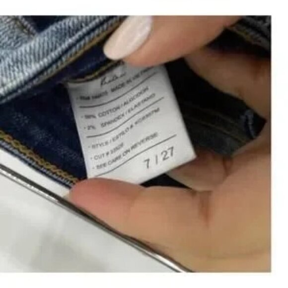 KanCan Denim Blue Jeans 7/27 Distressed Skinny Jean Stretchy - Picture 4 of 6